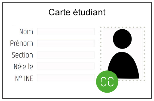 carte étudiant avec sticker Cc 2019-20